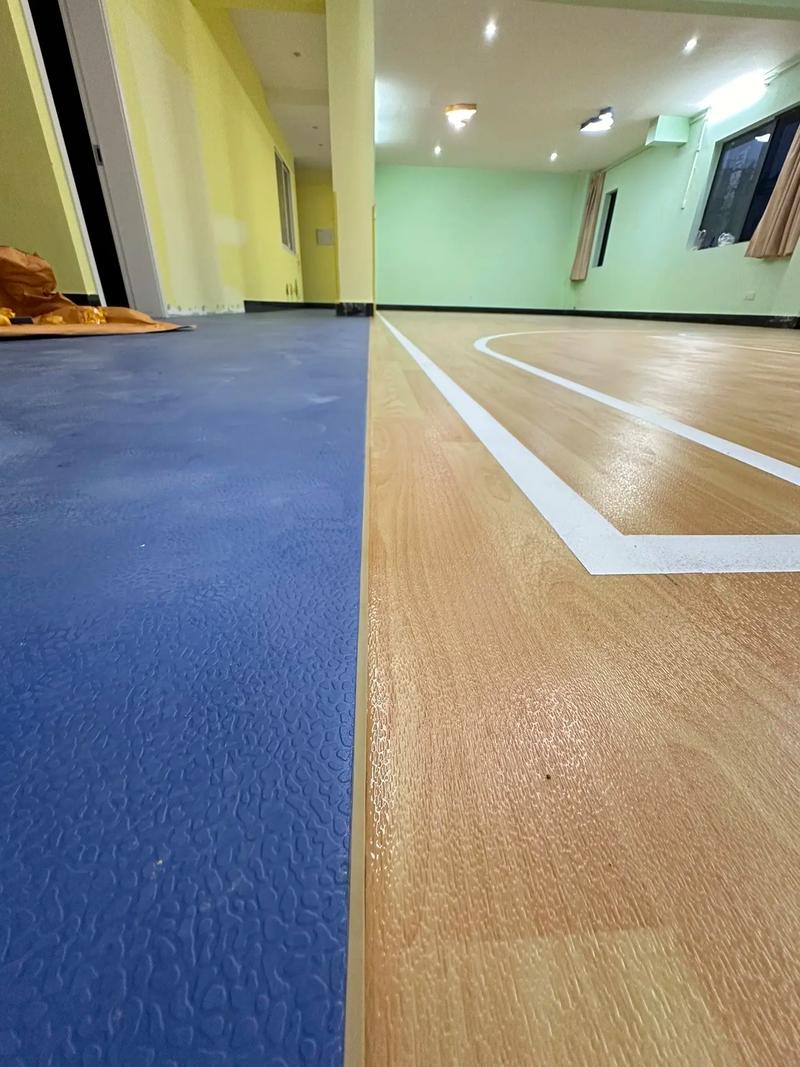 少兒室內(nèi)籃球場效果圖#籃球場施工 #pvc塑膠地板 #少兒籃